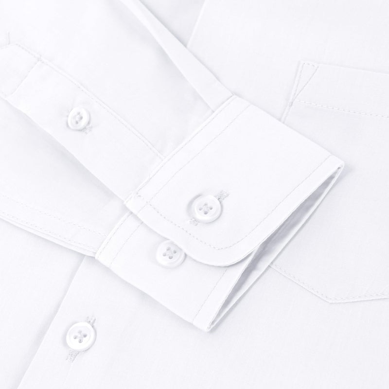Spring Notion Big Boys' Long Sleeve Dress Shirt 10 White - Image 5